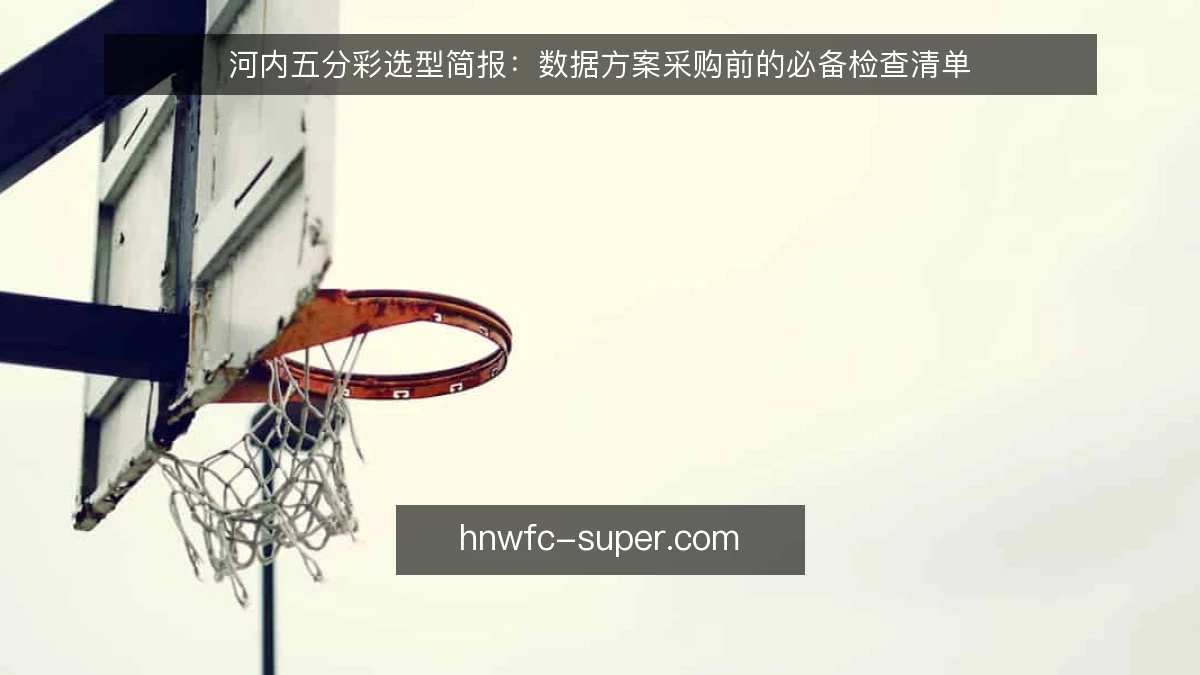 河内五分彩选型简报：数据方案采购前的必备检查清单